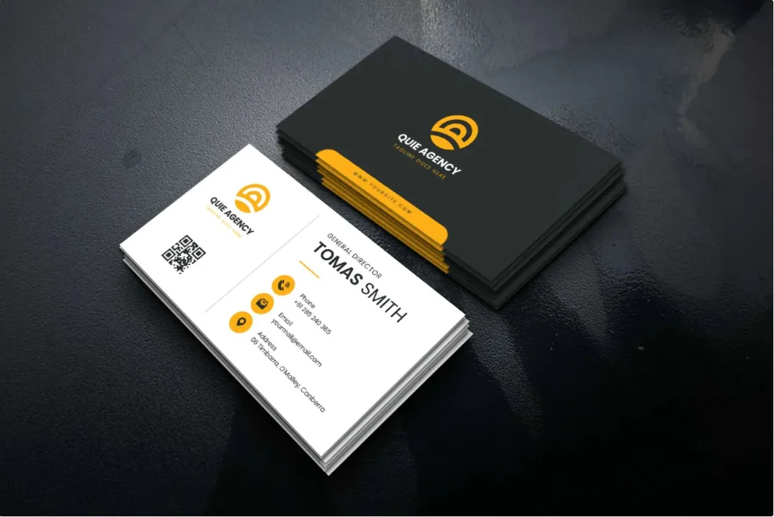 Tarjetas De Presentacion — vista lateral — para regalo empresarial con logo