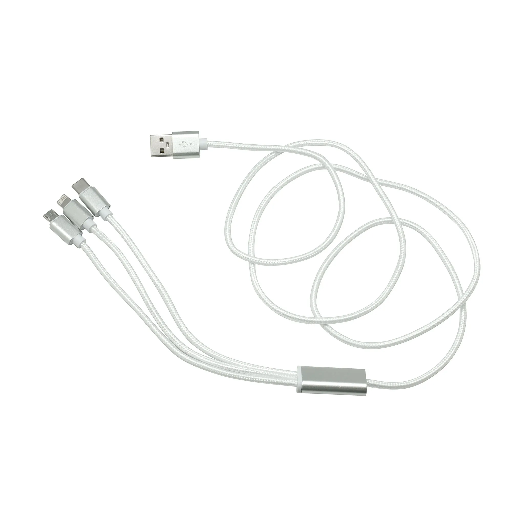 Cable con adaptador MADISON — Producto de plástico — personalizado con impresión de marca corporativa