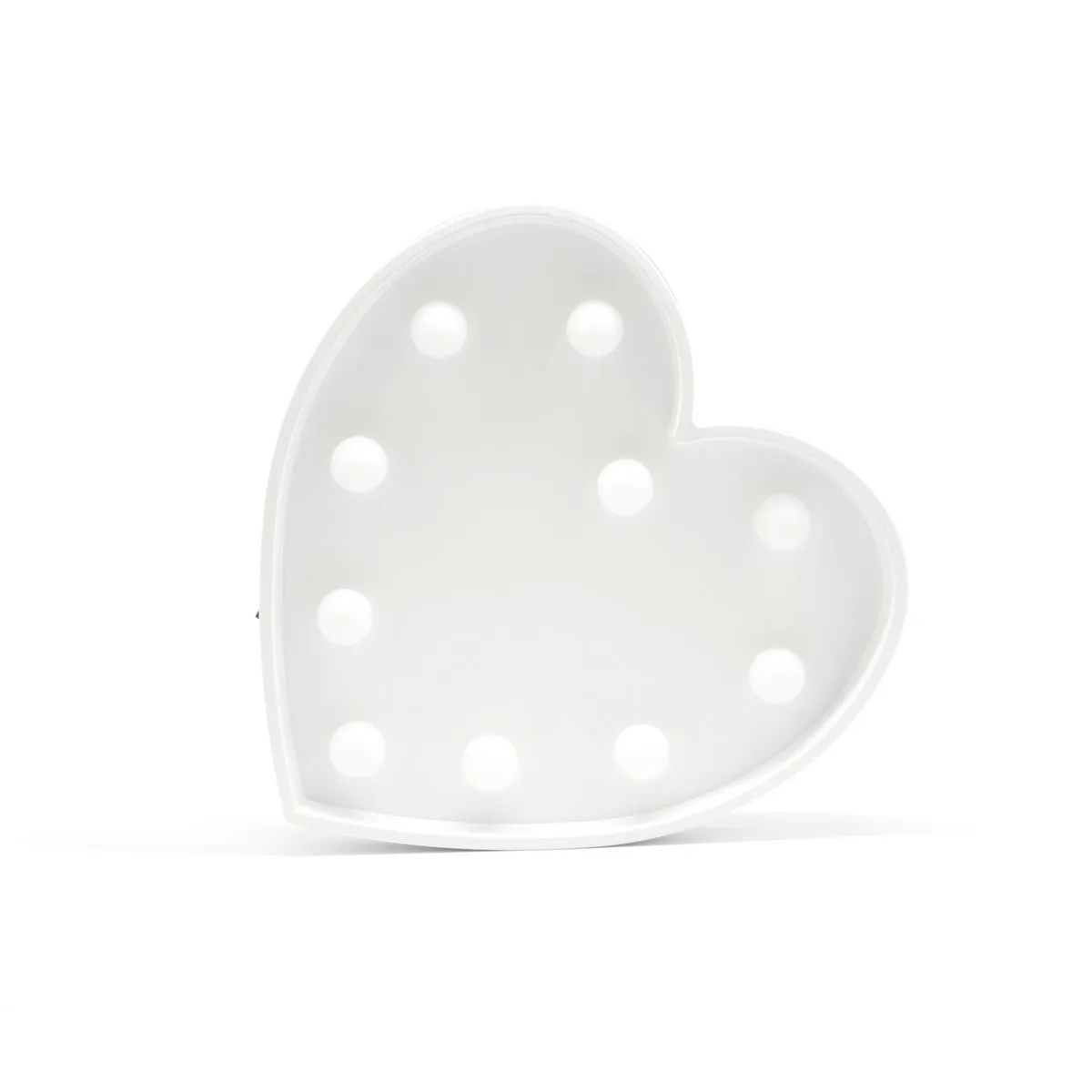 SÍMBOLO LUMINOSO MY TYPE CORAZÓN — vista lateral — para regalo empresarial con logo