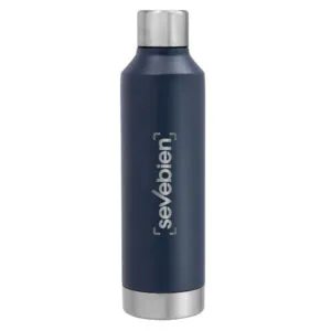 Botella térmica CHAMONIX — de acero inoxidable — personalizada con impresión de marca corporativa