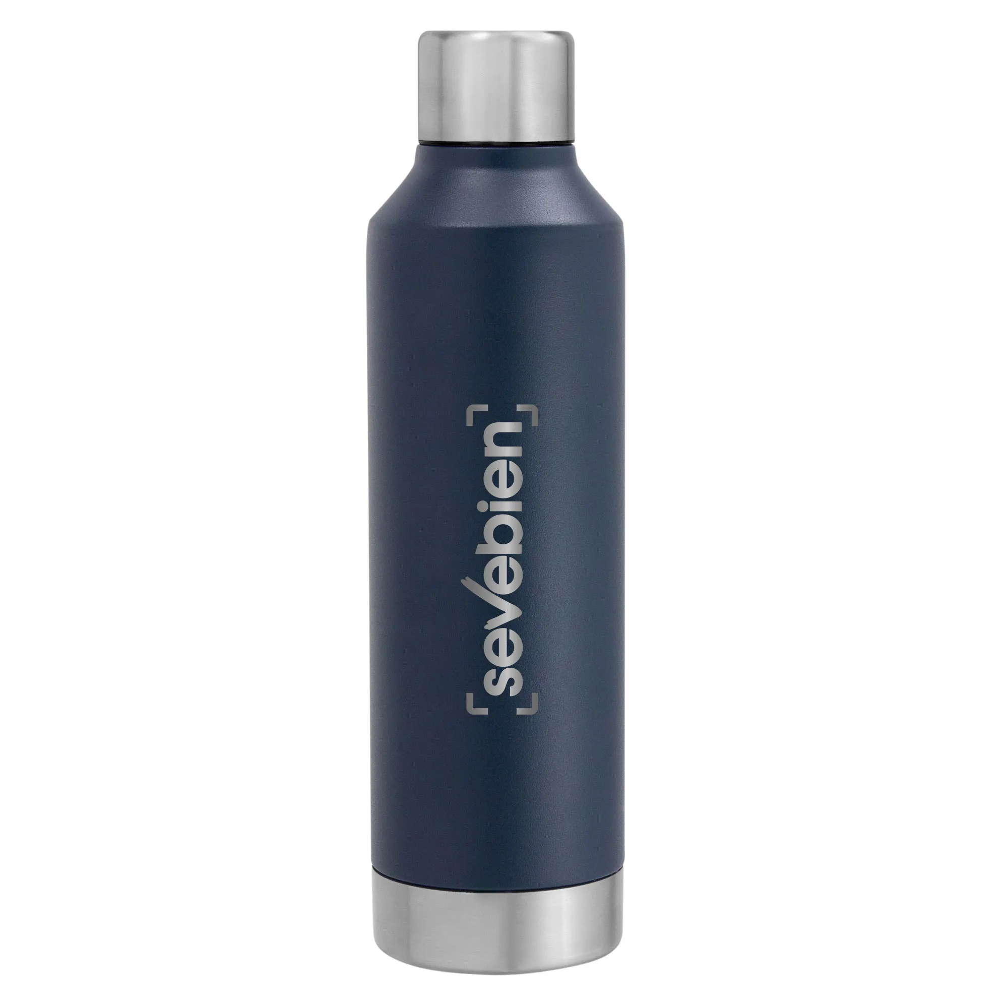 Botella térmica CHAMONIX — de acero inoxidable — personalizada con impresión de marca corporativa