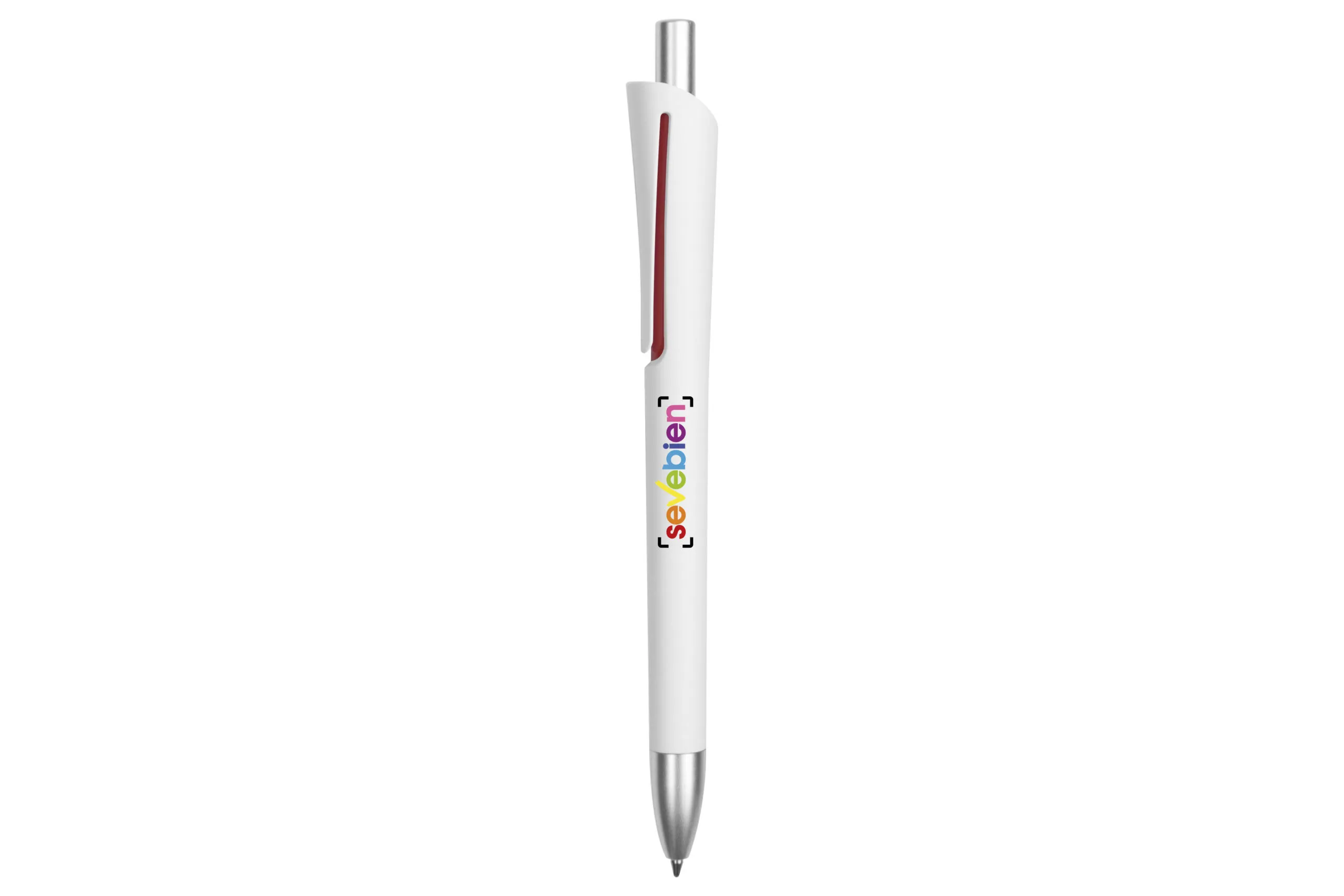BOLÍGRAFO GOODWELL TINTA AZUL — de plástico color azul — personalizado con impresión de marca corporativa