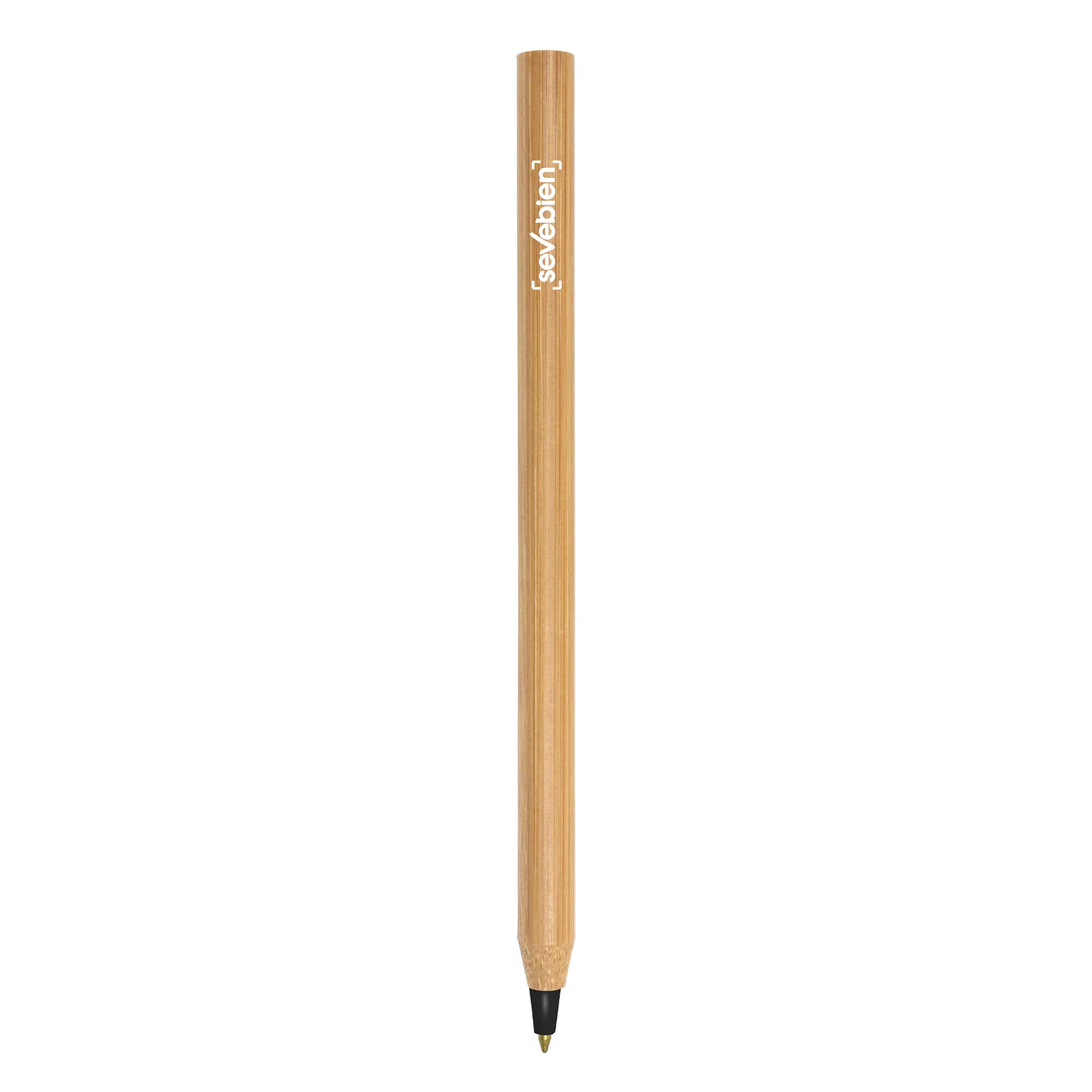 BOLIGRAFO DE BAMBÚ VERYWOOD — Bolígrafo de madera color de bambú — personalizado con impresión de marca corporativa