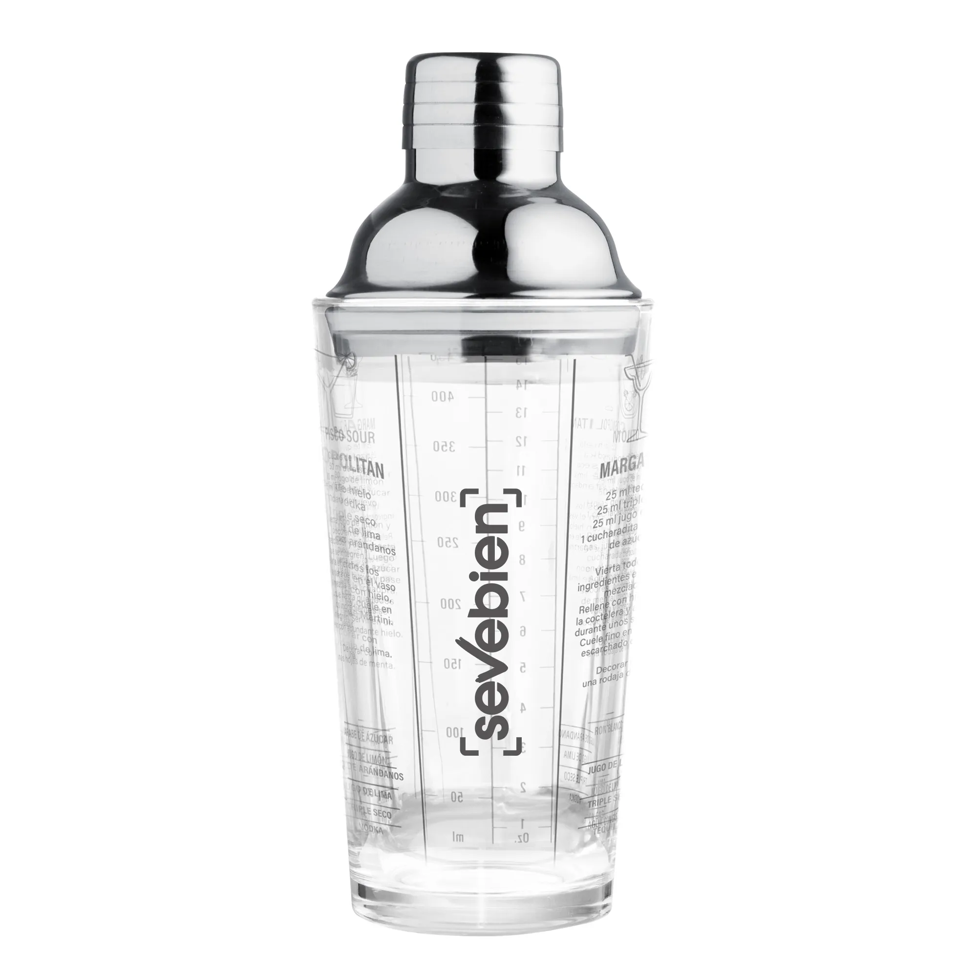 Coctelera de vidrio KOKOMO — Producto de vidrio — personalizado con impresión de marca corporativa