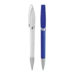 BOLIGRAFO ELF TINTA AZUL — Bolígrafo de plástico color azul — personalizado con impresión de marca corporativa