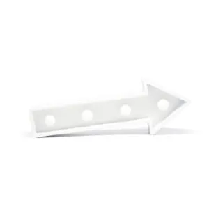 SÍMBOLO LUMINOSO MY TYPE FLECHA — Producto de plástico — personalizado con impresión de marca corporativa