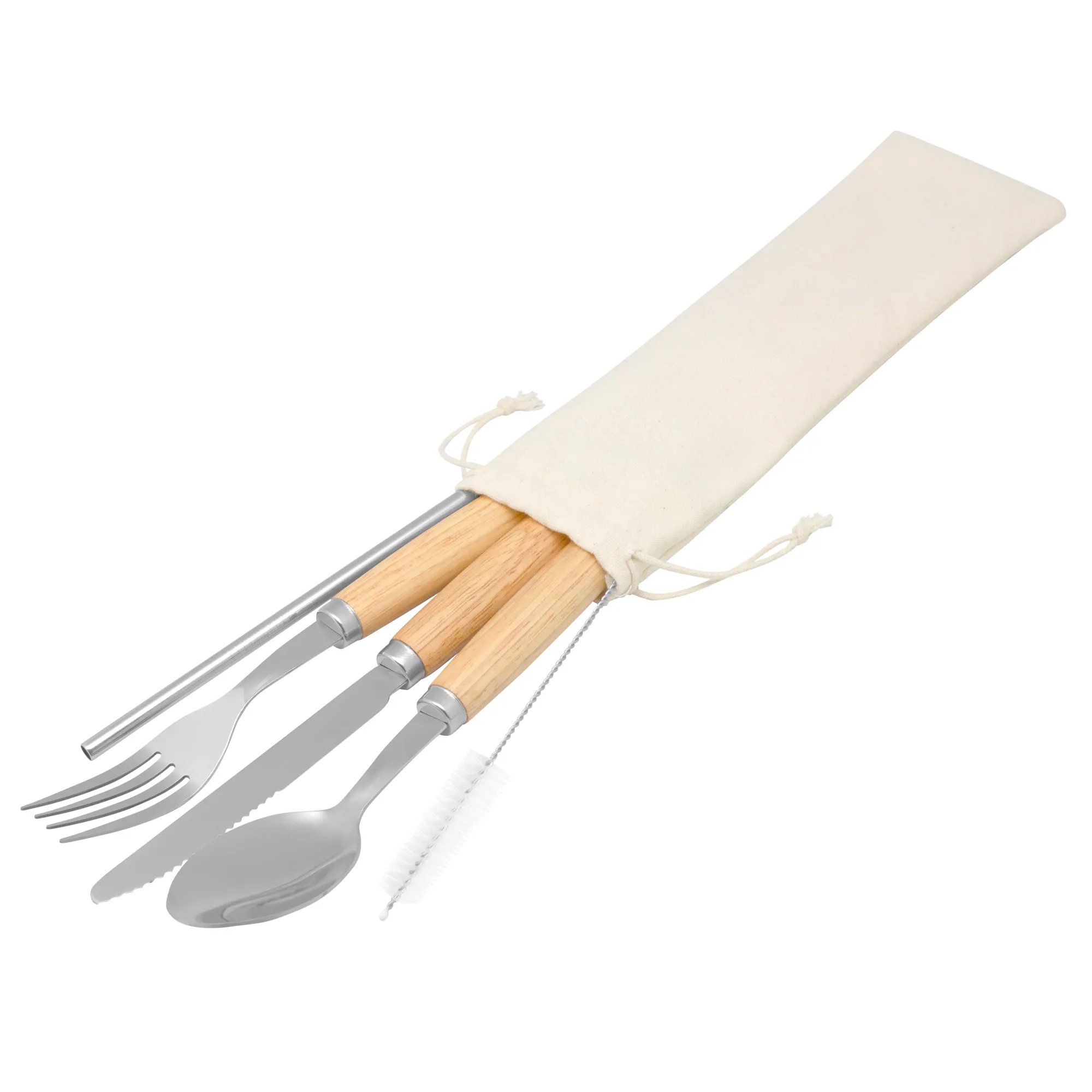 Set de cubiertos MEALTIME — vista lateral — para regalo empresarial con logo