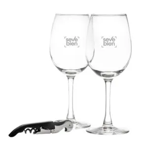 Set de vino BRINDIS — personalizado con impresión de marca corporativa