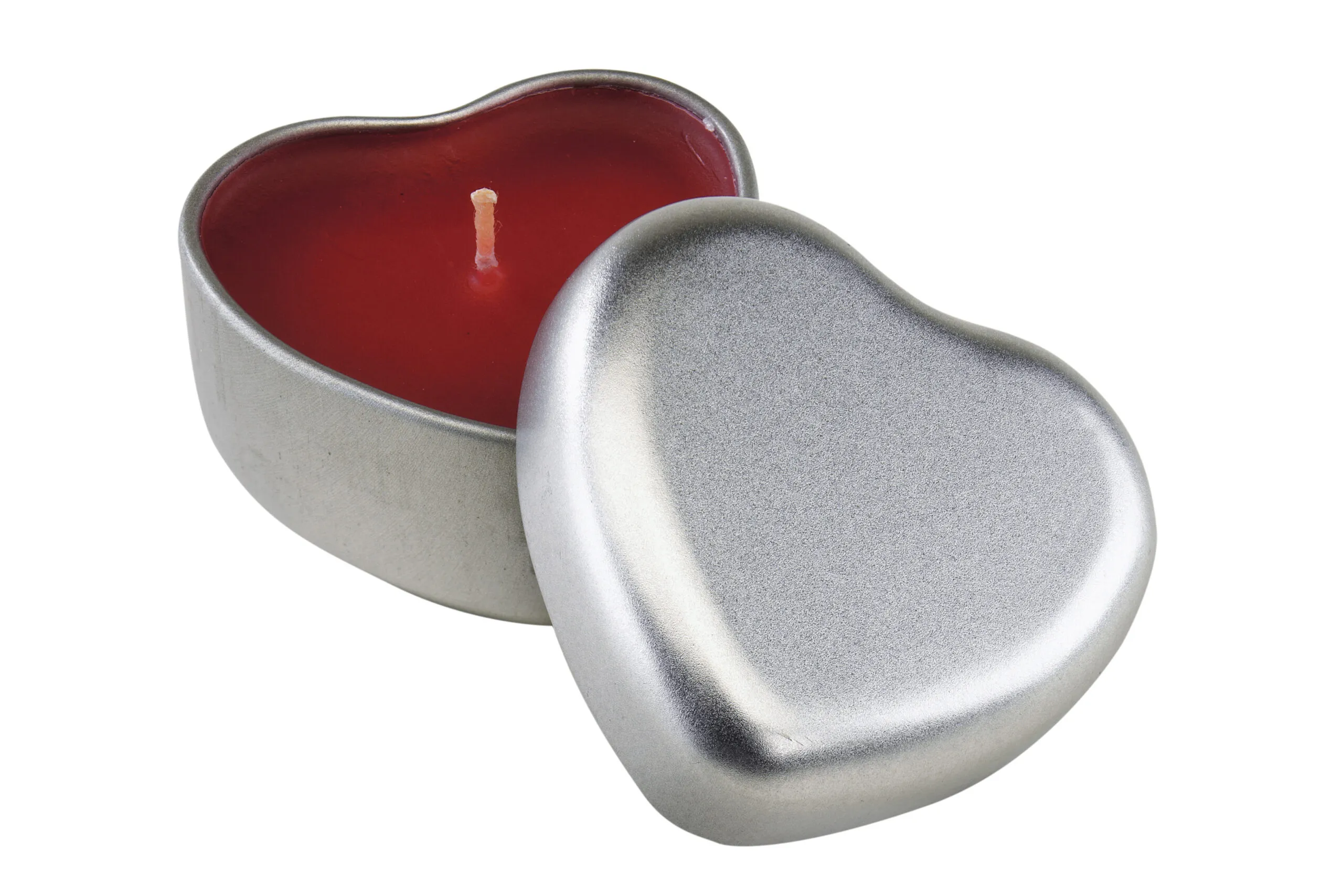Vela corazÓn — vista lateral — para regalo empresarial con logo