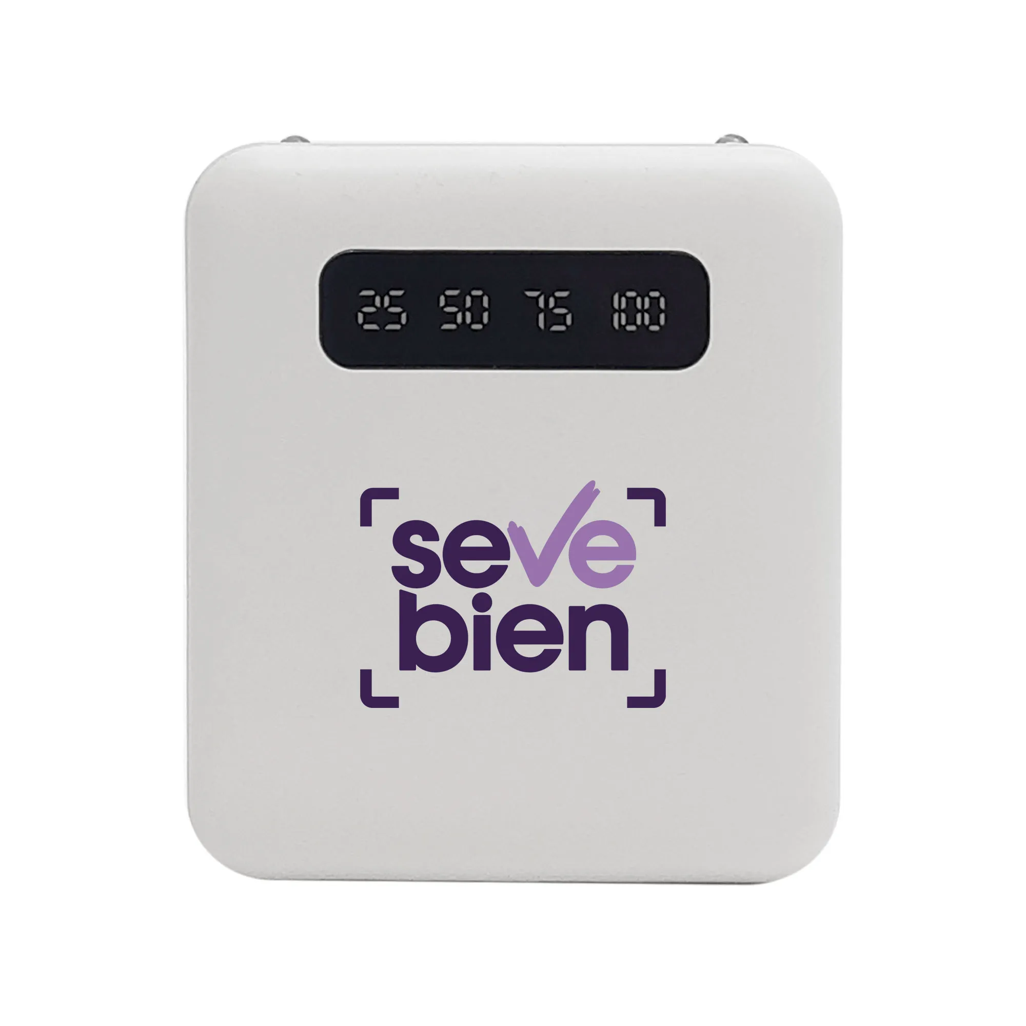 Powerbank multipuerto CONNECTICUT — Producto de plástico — personalizado con impresión de marca corporativa