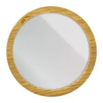 ESPEJO DE BAMBÚ CIRCULAR ¨BELLA¨ — Producto de madera color de bambú — personalizado con impresión de marca corporativa
