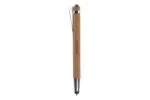 BOLIGRAFO TOUCH DE BAMBÚ NAGANO TOUCH — Bolígrafo de madera color de bambú — personalizado con impresión de marca corporativa