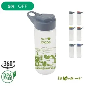 Botella Fizzy — de acero inoxidable — personalizada con impresión de marca corporativa