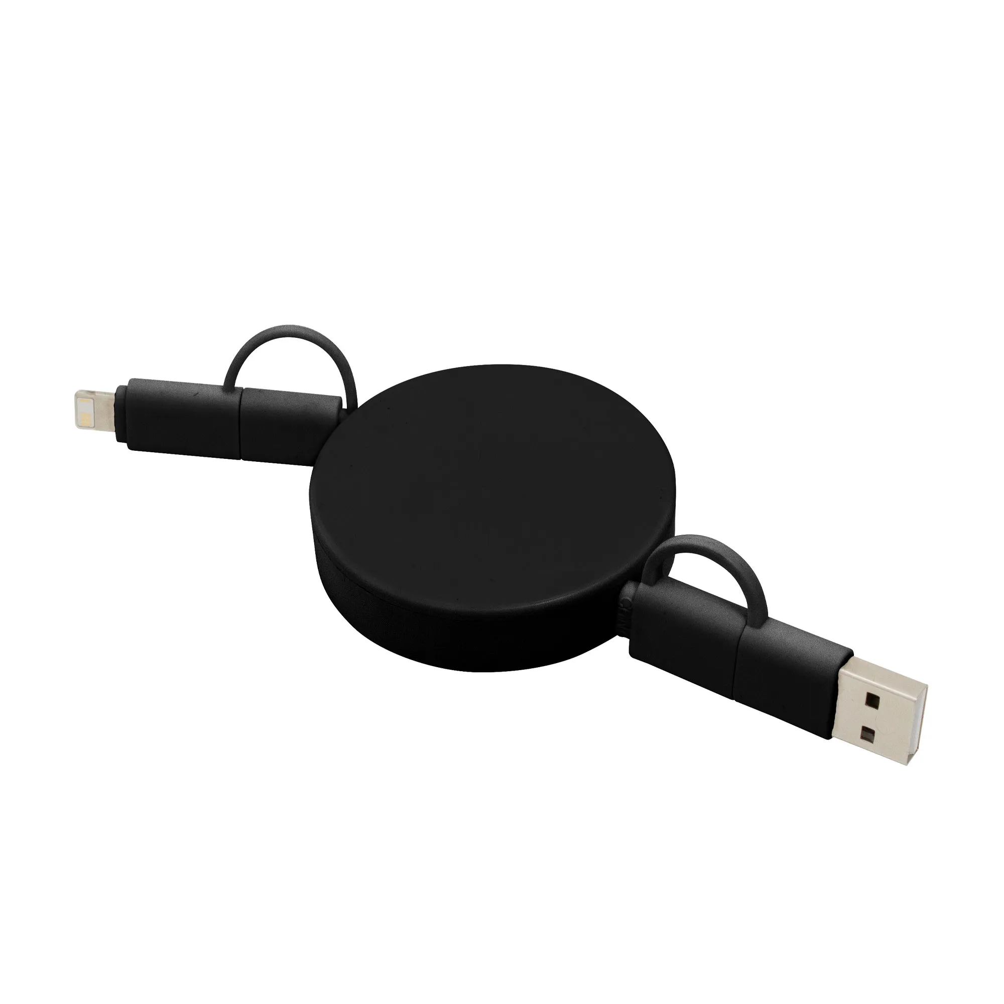 Cable retráctil de carga FASTER — vista lateral — para regalo empresarial con logo