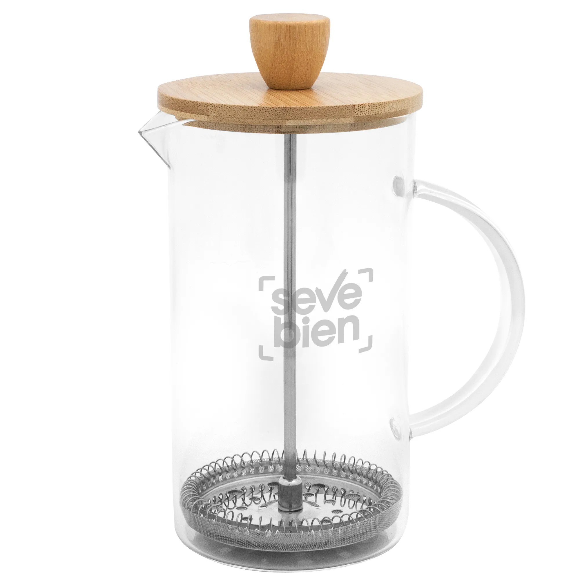 Cafetera Prensa Francesa BAMBCOFFEE — Producto de plástico — personalizado con impresión de marca corporativa