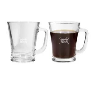 SET DE TAZAS ¨SANTA MARTA¨ — de cerámica — personalizada con impresión de marca corporativa