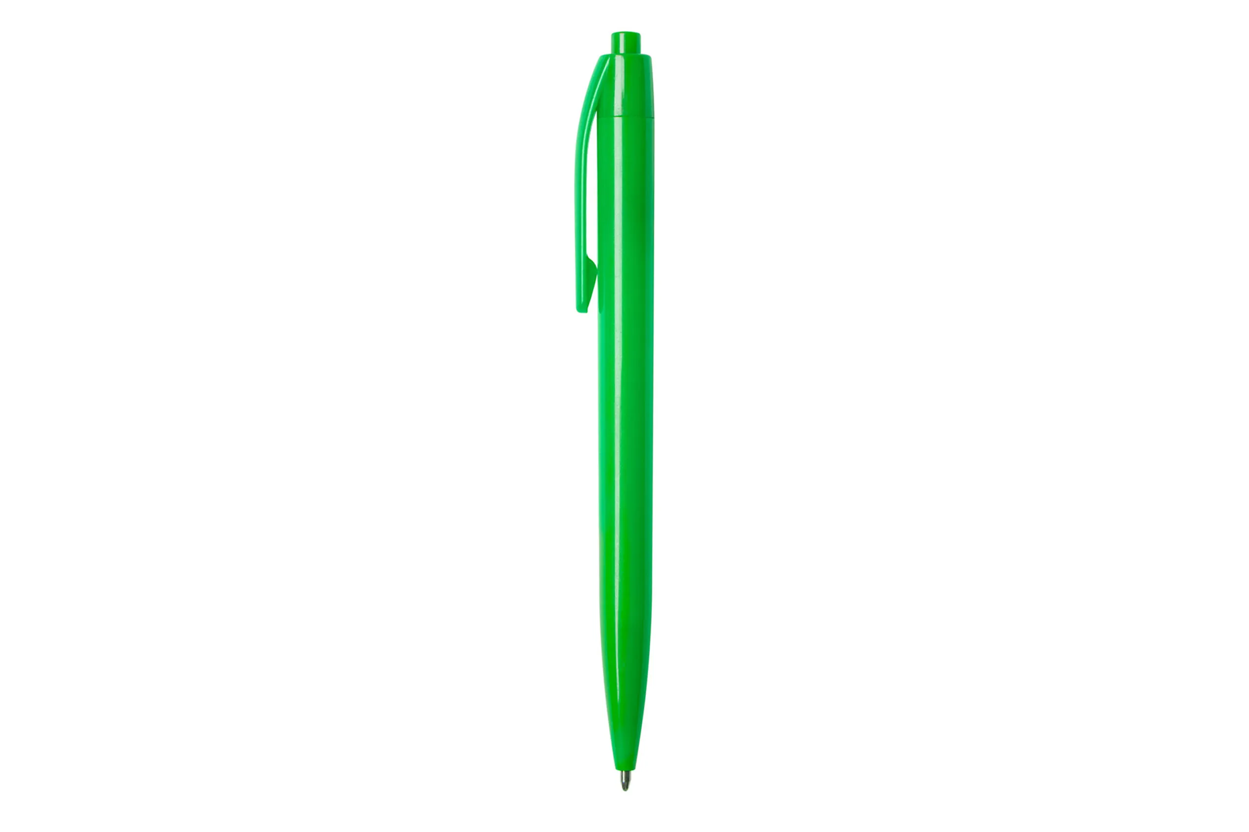 Bolígrafo NANDO Tinta azul — vista superior — con logo para obsequio corporativo