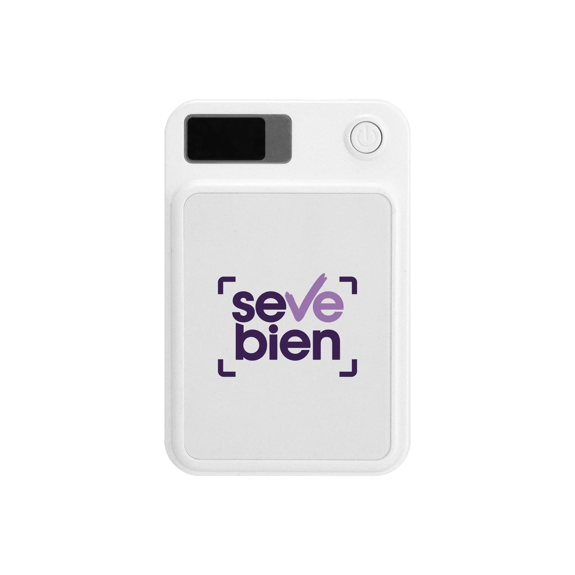 Powerbank Magnet — Producto de plástico — personalizado con impresión de marca corporativa