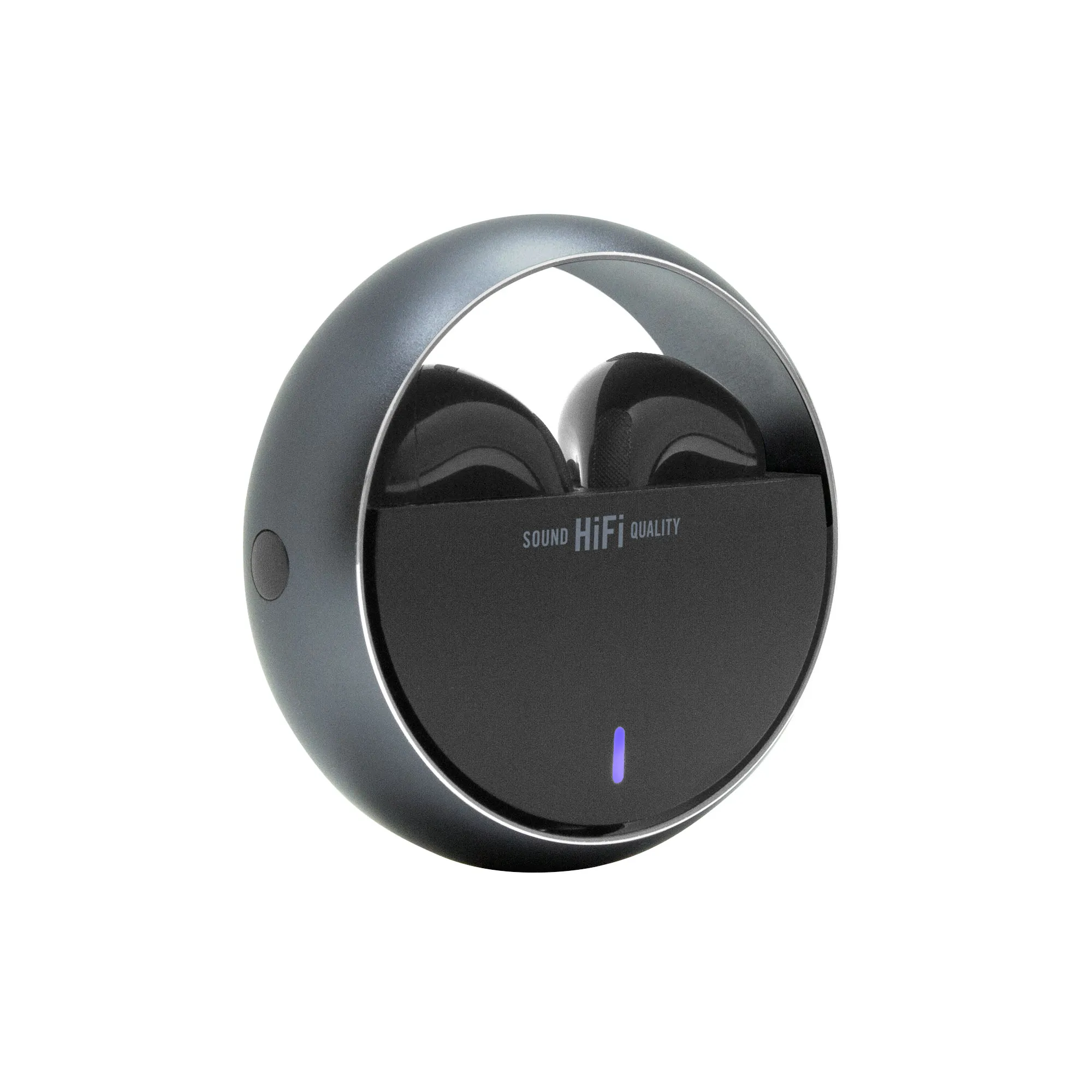 Auriculares Bluetooth Moji — vista lateral — para regalo empresarial con logo
