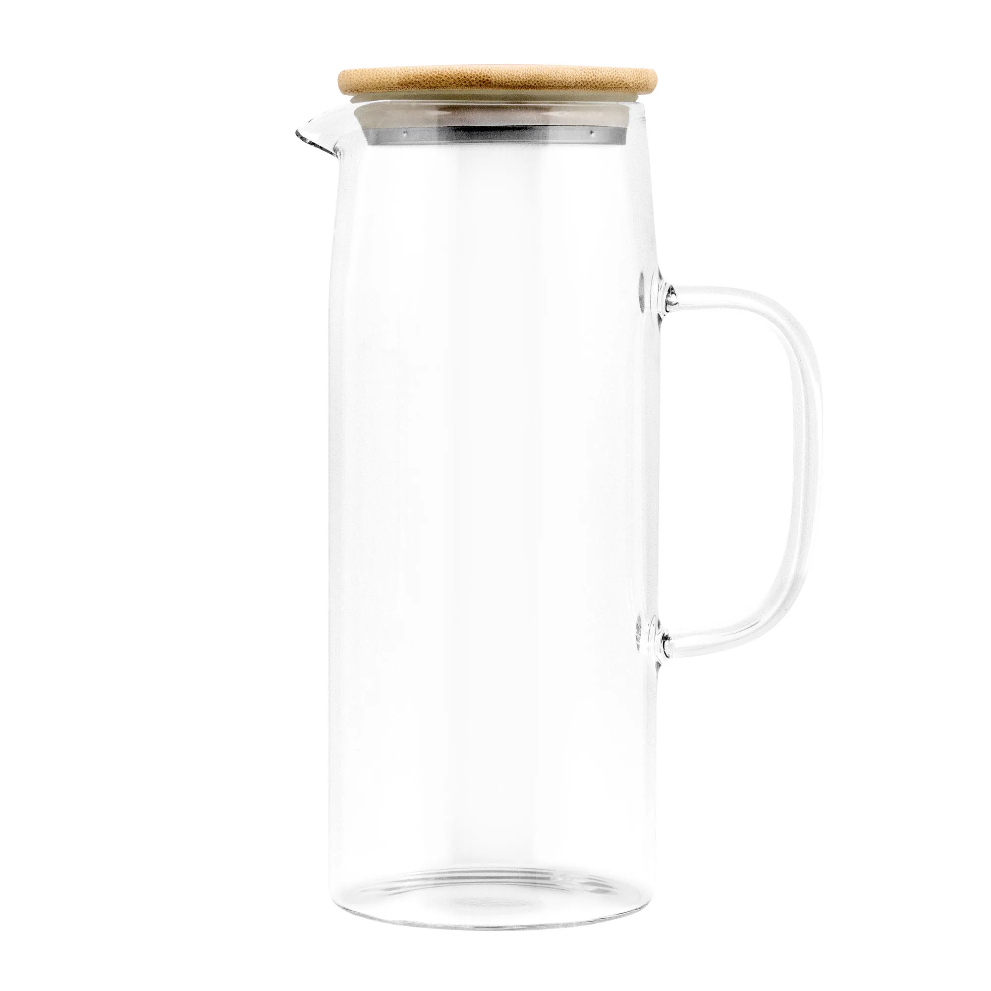 Jarra con tapa BAMBJUG — vista lateral — para regalo empresarial con logo