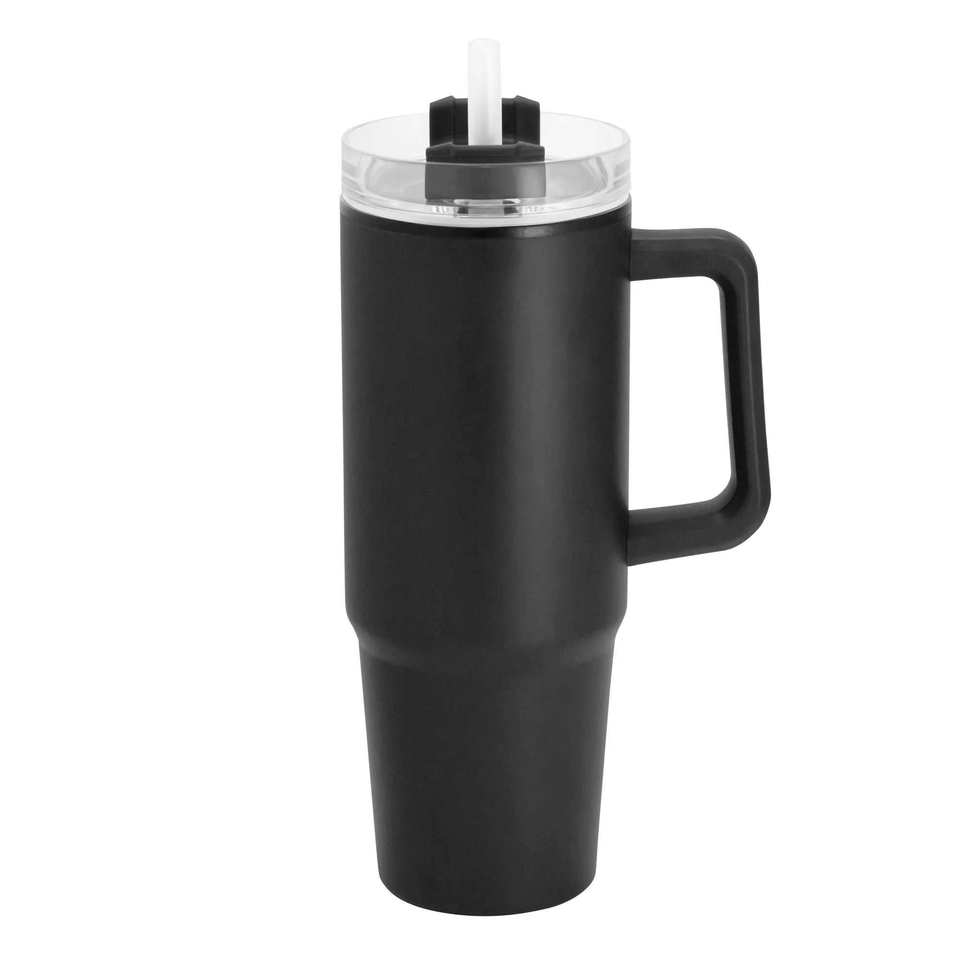 Mug MEGA — en uso — impresa con marca empresarial