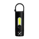 Linterna portátil recargable CANOPUS — Producto de plástico — personalizado con impresión de marca corporativa