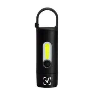 Linterna portátil recargable CANOPUS — Producto de plástico — personalizado con impresión de marca corporativa