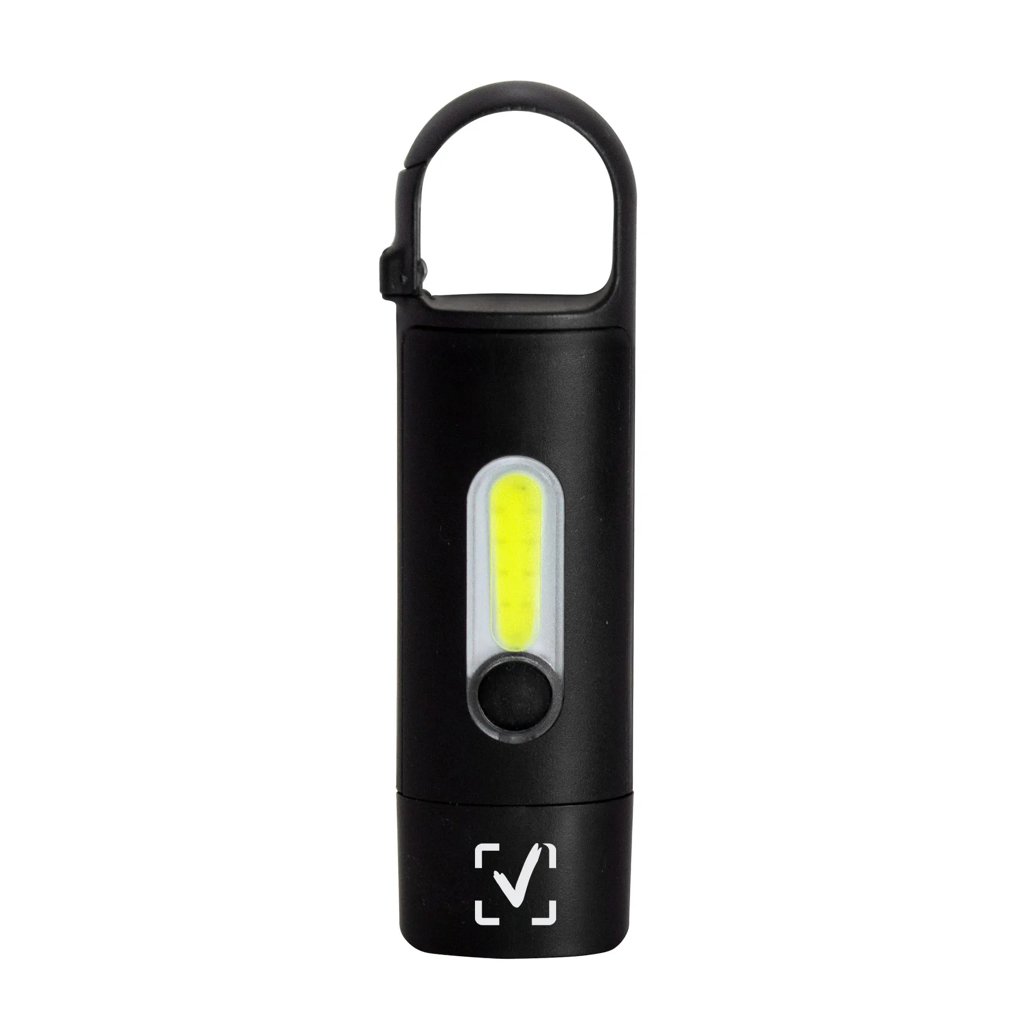 Linterna portátil recargable CANOPUS — Producto de plástico — personalizado con impresión de marca corporativa