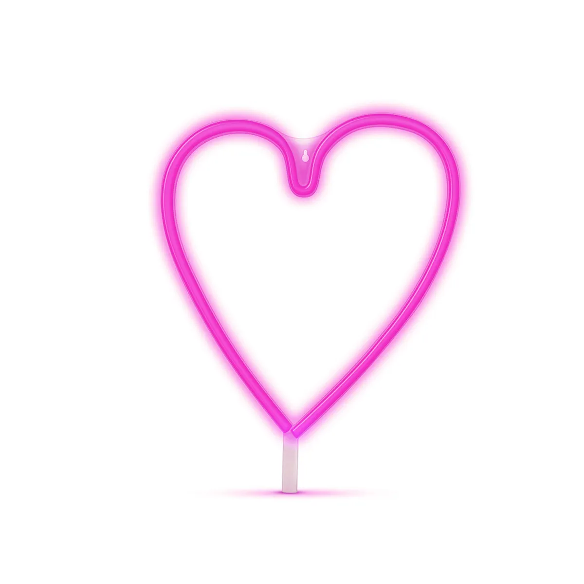 LUZ NEÓN CORAZÓN — vista detalle — para campaña empresarial con tu logo