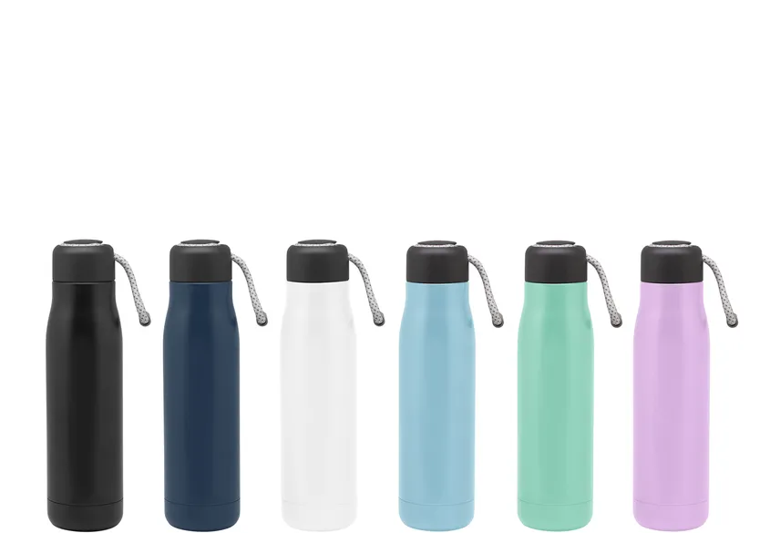 Botella térmica MONTANA — vista lateral — para regalo empresarial con logo