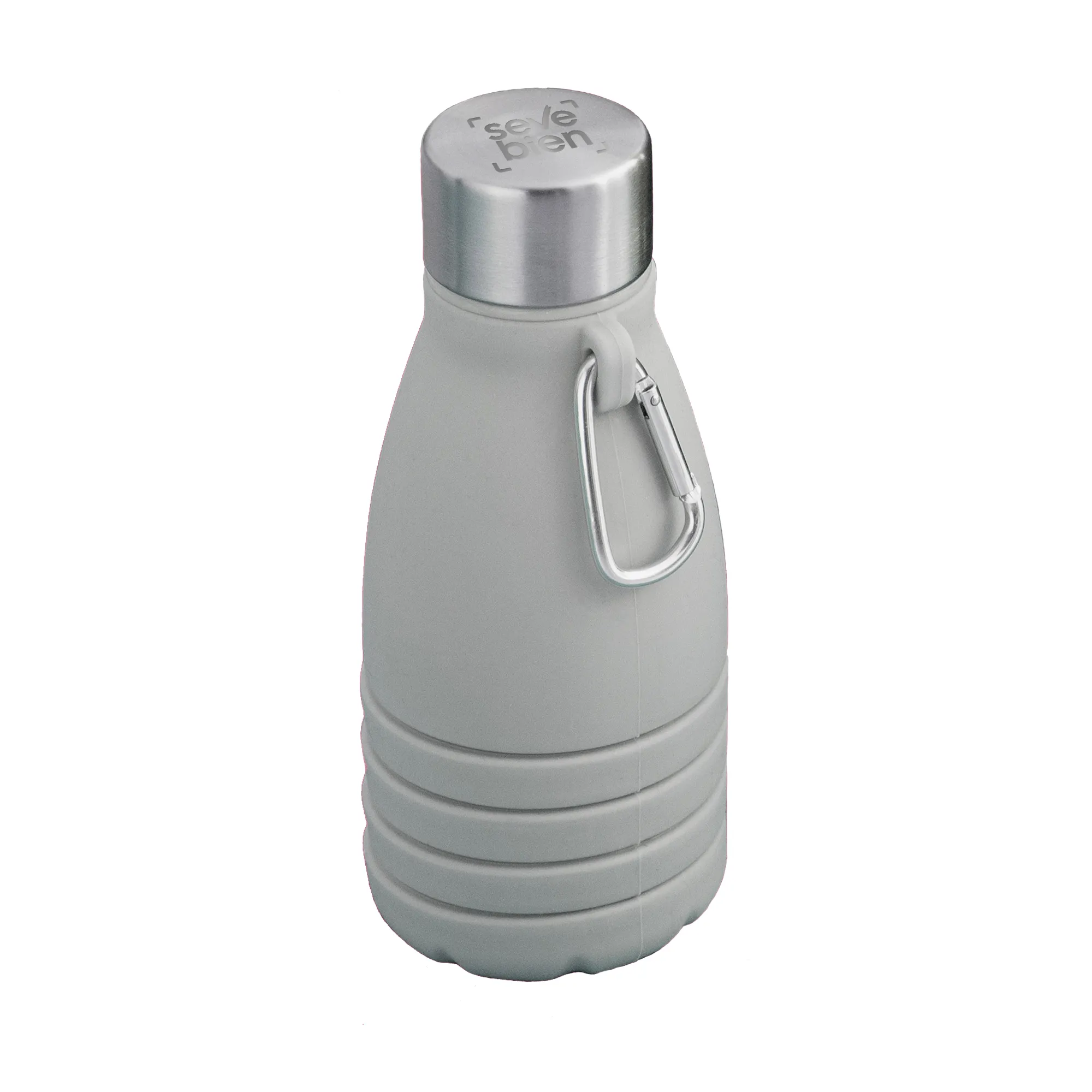 Botella Plegable Kalap — de acero inoxidable — personalizada con impresión de marca corporativa