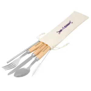 Set de cubiertos MEALTIME — personalizado con impresión de marca corporativa