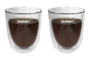 SET DE VASOS DE VIDRIO “DOUBLE” — de vidrio — personalizado con impresión de marca corporativa