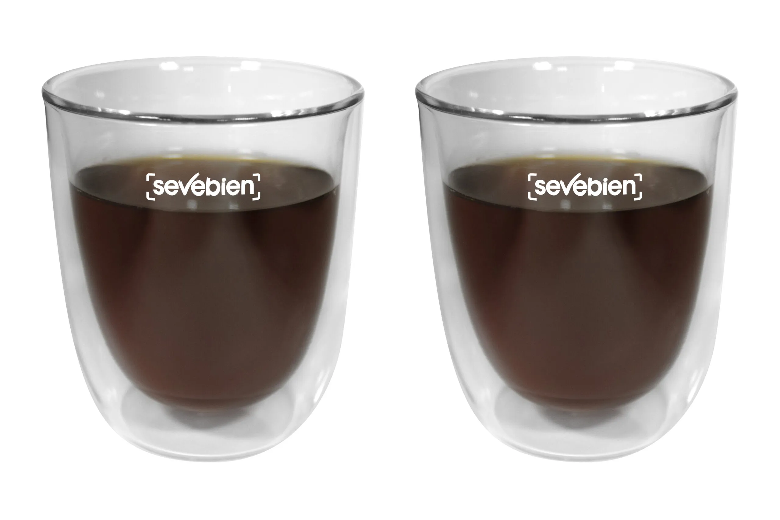 SET DE VASOS DE VIDRIO “DOUBLE” — de vidrio — personalizado con impresión de marca corporativa