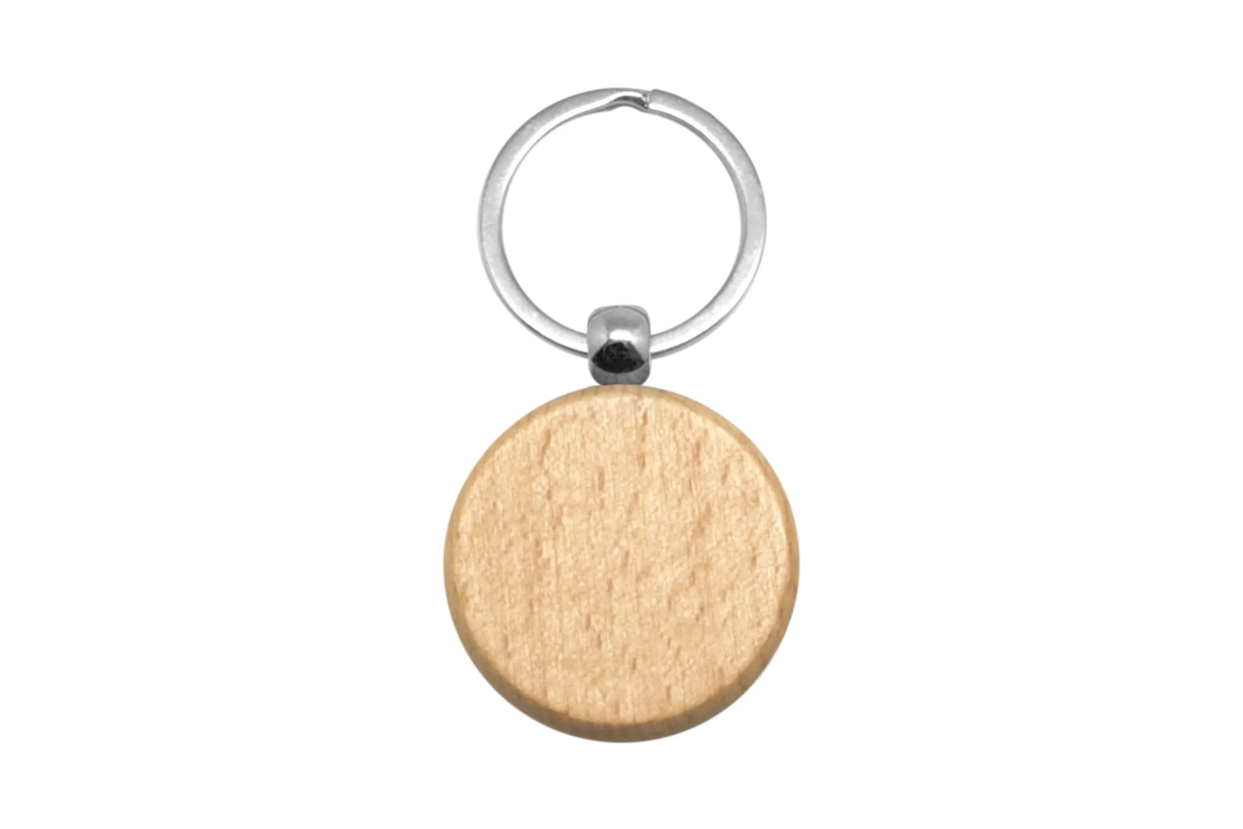 Llavero de Madera Rubí — vista lateral — para regalo empresarial con logo