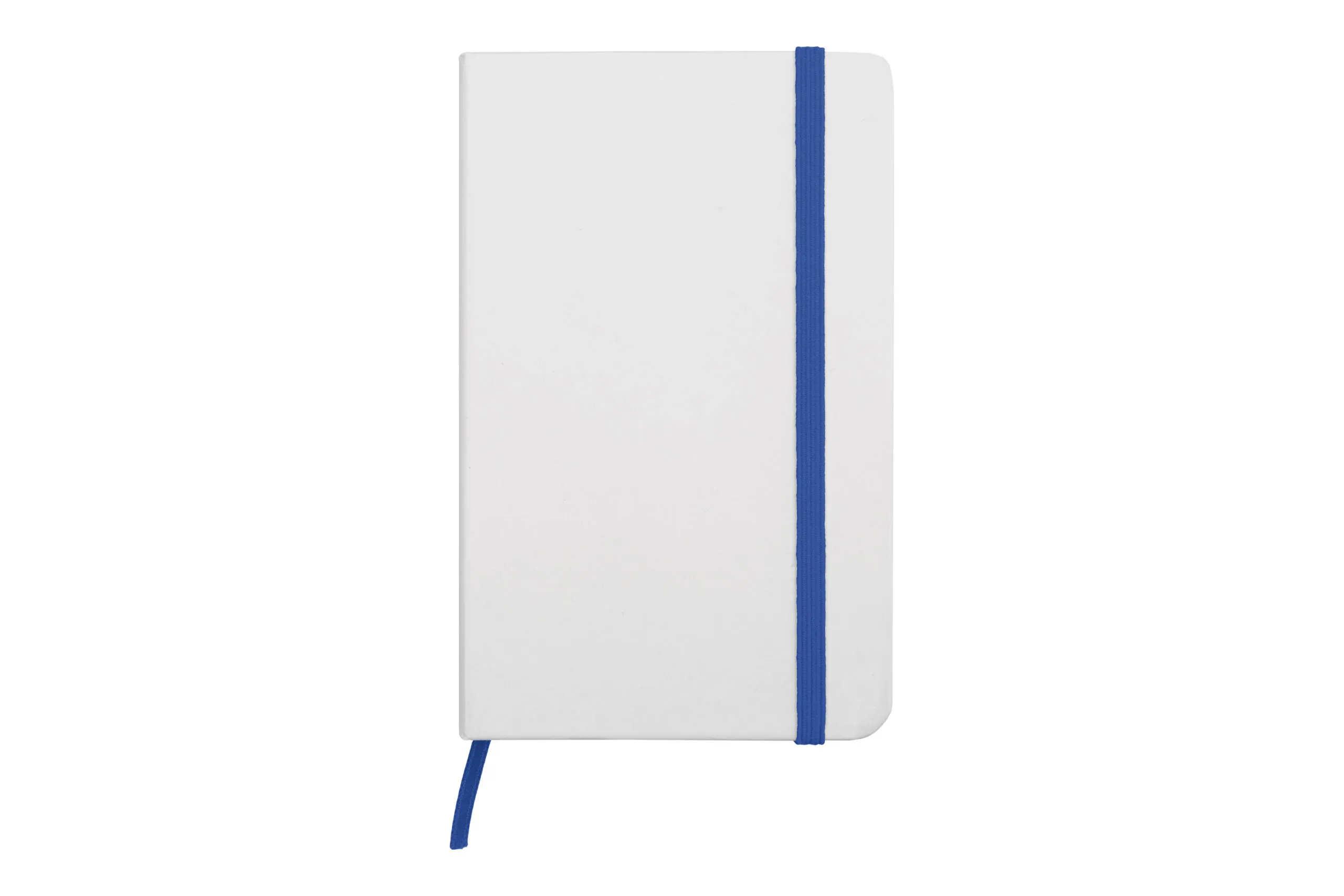 Libreta pequeña “White” — vista superior — con logo para obsequio corporativo