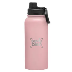 Botella térmica LITER — de acero inoxidable — personalizada con impresión de marca corporativa
