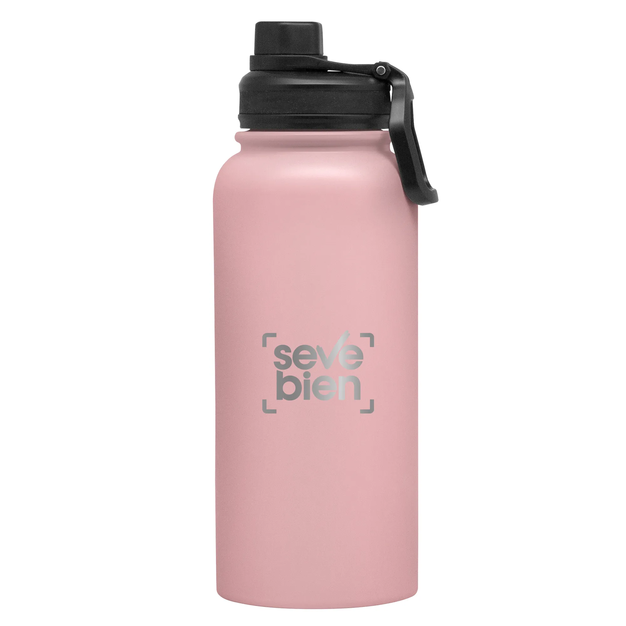 Botella térmica LITER — de acero inoxidable — personalizada con impresión de marca corporativa