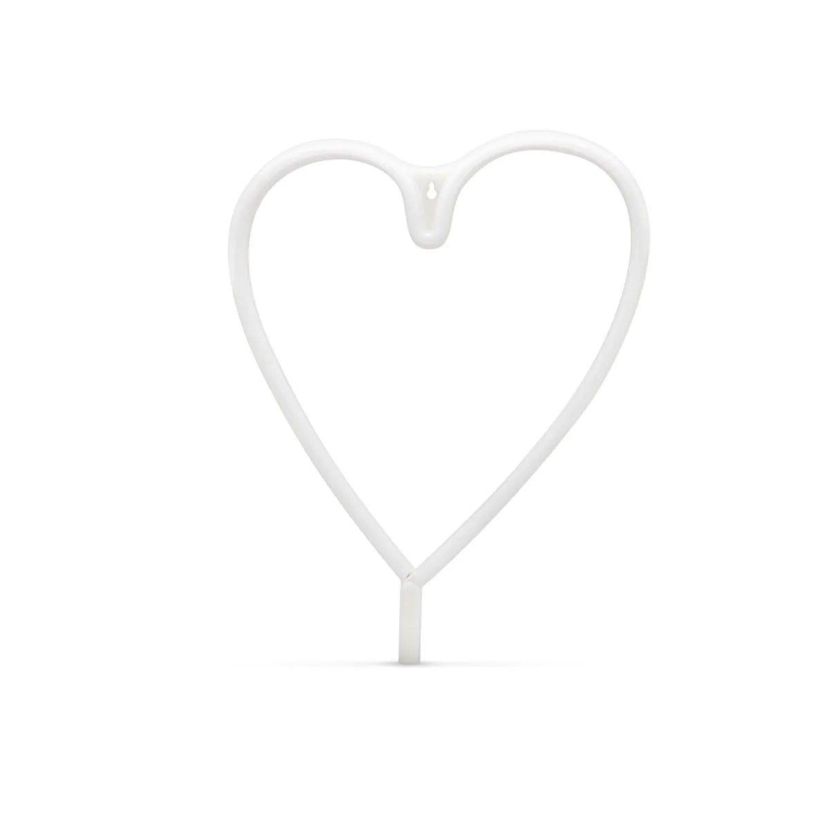 LUZ NEÓN CORAZÓN — vista lateral — para regalo empresarial con logo