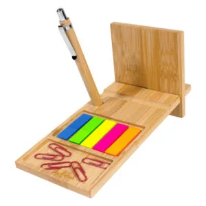 Organizador De Escritorio De Bambu Nagano Desk — Producto de madera color de bambú — personalizado con impresión de marca ...