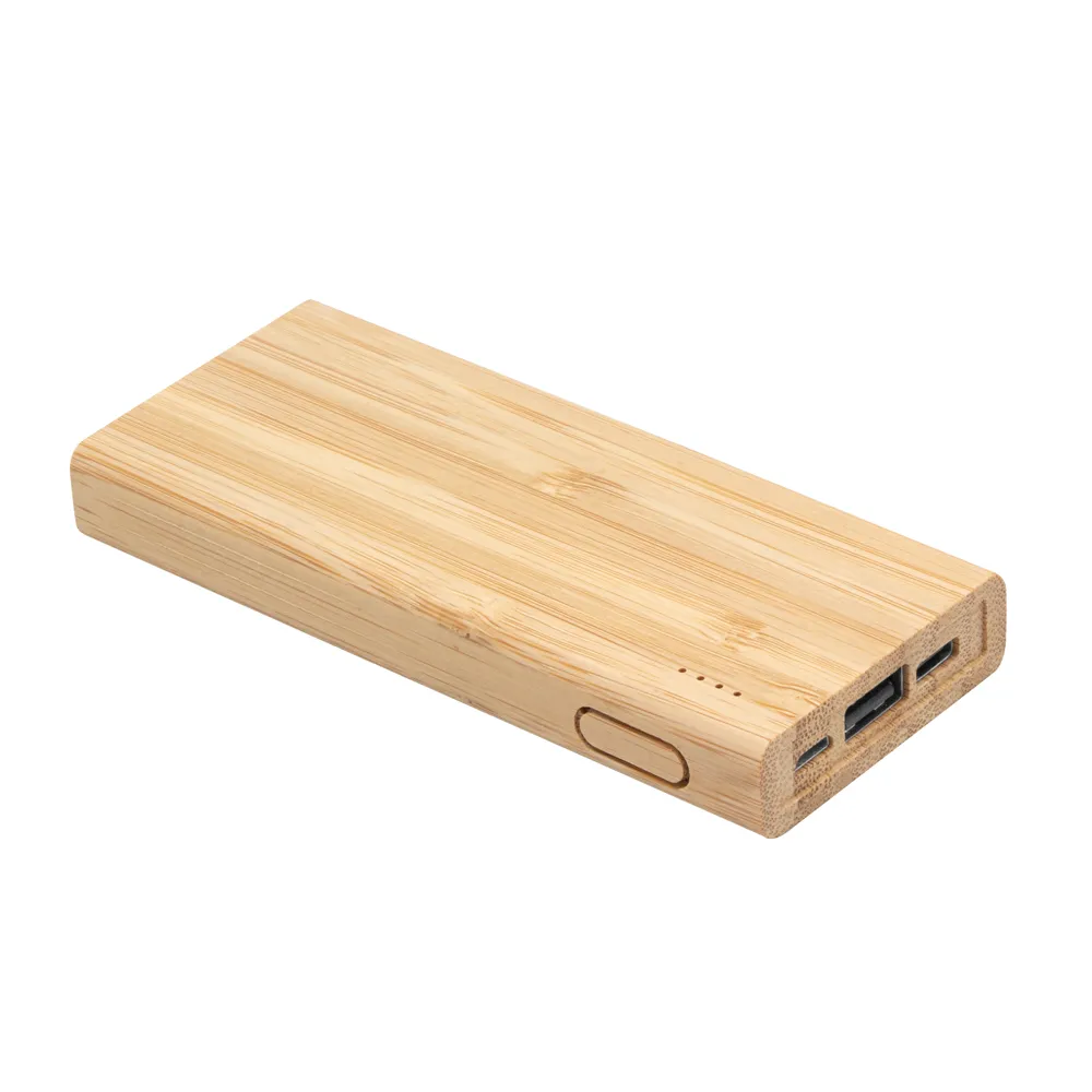 Power bank BAMBPOWER — vista lateral — para regalo empresarial con logo