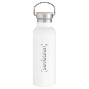 Botella térmica SASHA — de acero inoxidable — personalizada con impresión de marca corporativa