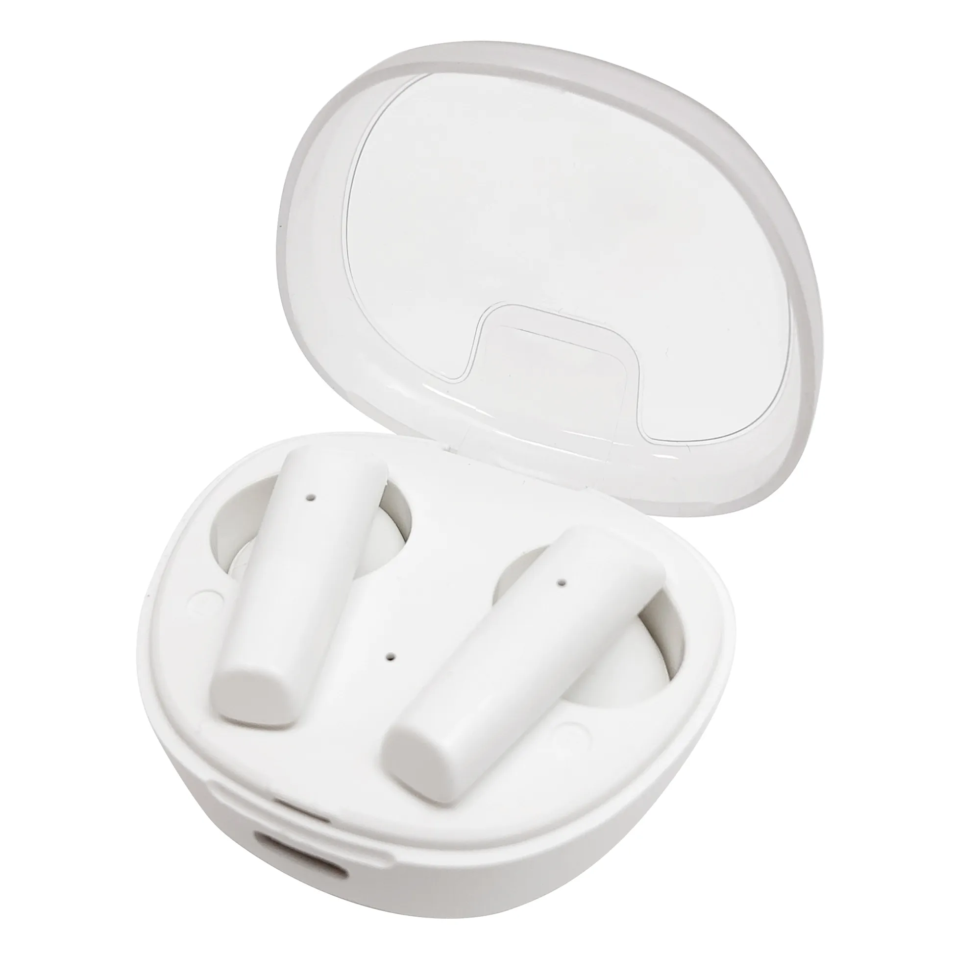 Auriculares bluetooth SHELL — vista lateral — para regalo empresarial con logo