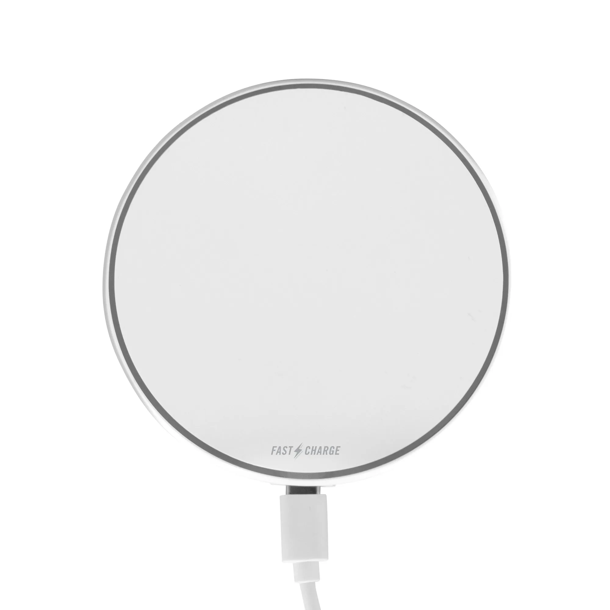 Cargador inalámbrico DISCO — vista lateral — para regalo empresarial con logo