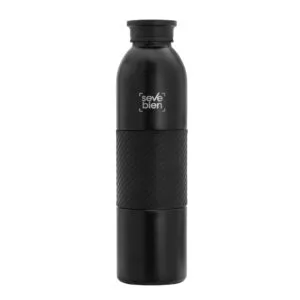 Botella térmica GRIP — de acero inoxidable — personalizada con impresión de marca corporativa