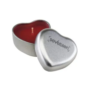 Vela corazÓn — Producto de plástico — personalizado con impresión de marca corporativa