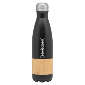 Botella térmica TRACY — de acero inoxidable — personalizada con impresión de marca corporativa