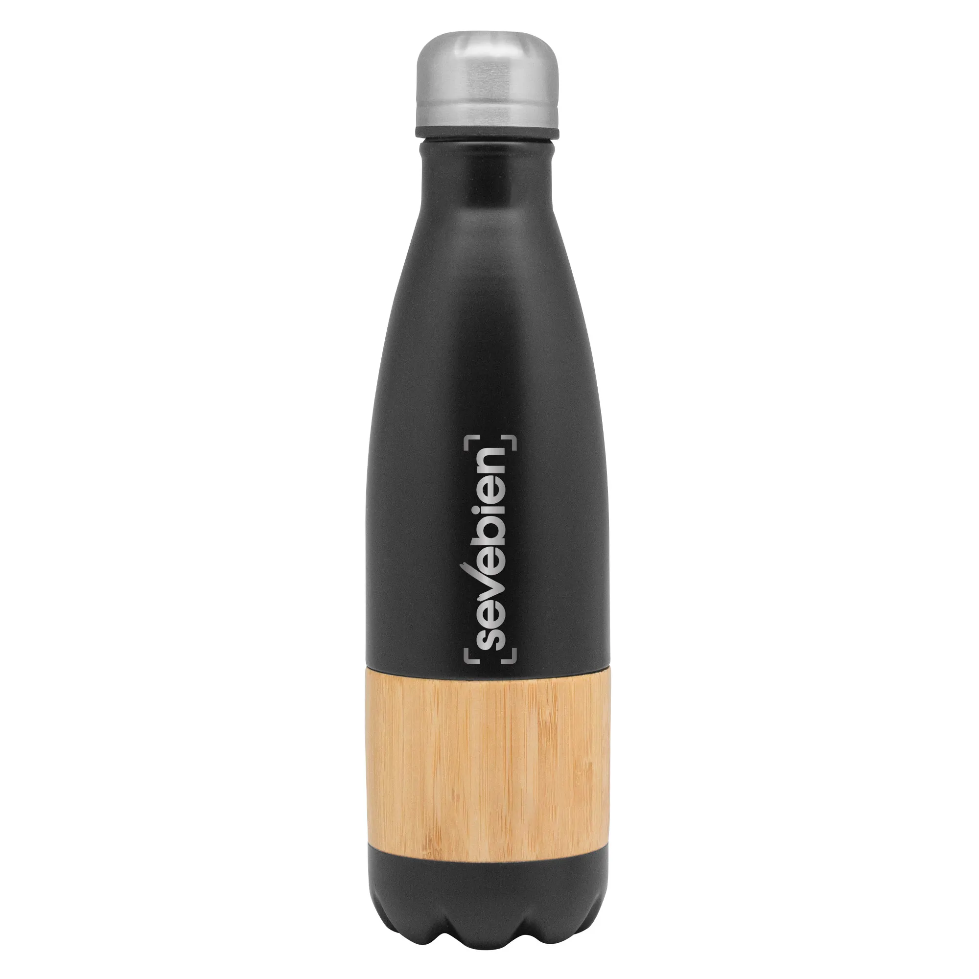 Botella térmica TRACY — de acero inoxidable — personalizada con impresión de marca corporativa