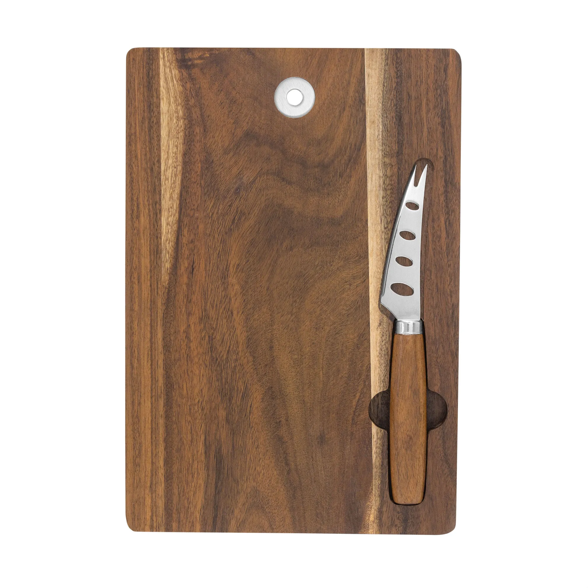 Tabla para quesos EMMENTAL — vista lateral — para regalo empresarial con logo