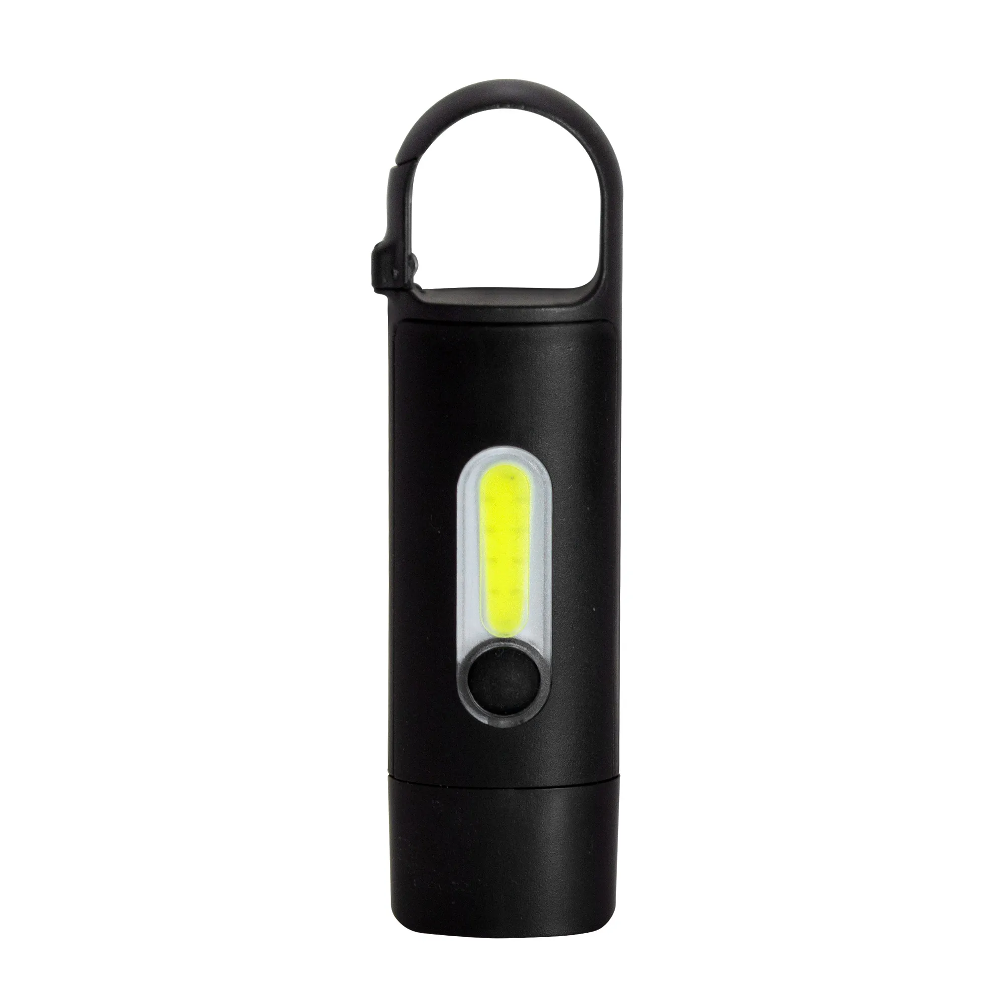 Linterna portátil recargable CANOPUS — vista lateral — para regalo empresarial con logo
